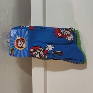 Super Mario Crew Socks Kids Bundle (3 Pairs)